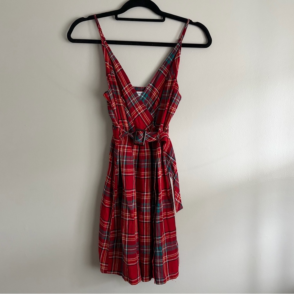Urban Outfitters Scarlet Plaid Mini Dress